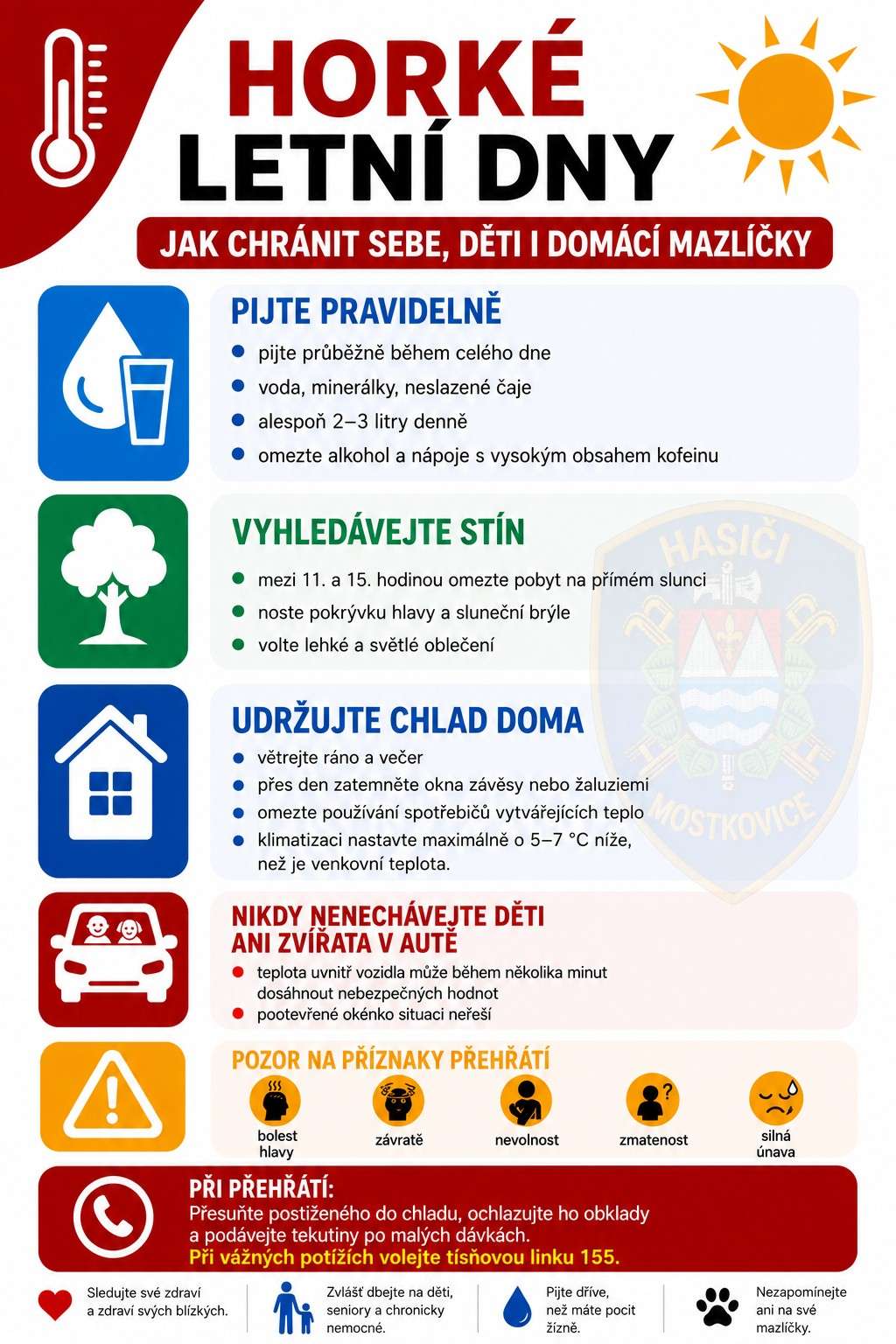 Horké letní dny - jak chránit sebe i ostatní.